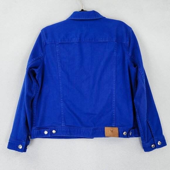 Ralph Lauren Jacket Women 1X Blue Denim Trucker Jean Button Front Casual Classic - Picture 9 of 12